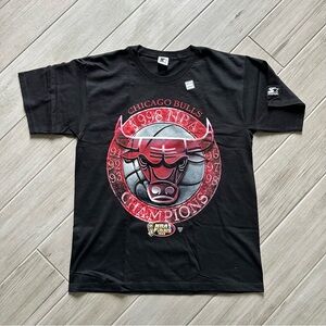 Vintage 1998 Chicago Bulls 6x NBA Champions by STARTER. NBA Finals Shirt Size XL